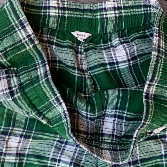 Eberjey Flannel PJ Set - Tartan Plaid Forest Green - Picture 8 of 12